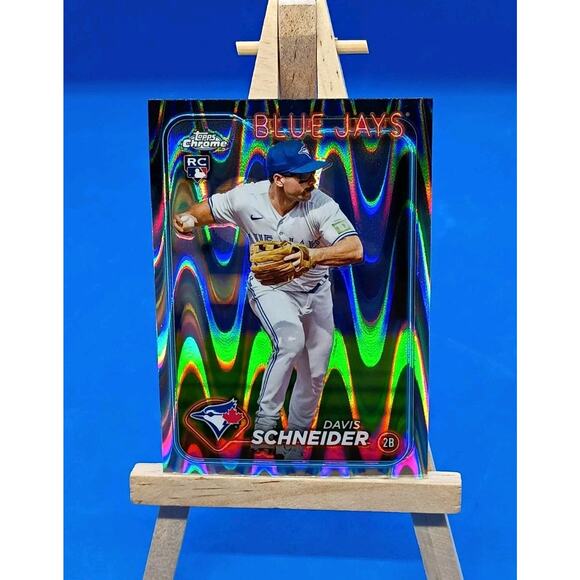 2024 Topps Chrome - Davis Schneider #290 RayWave Refractor (RC) - Picture 1 of 5